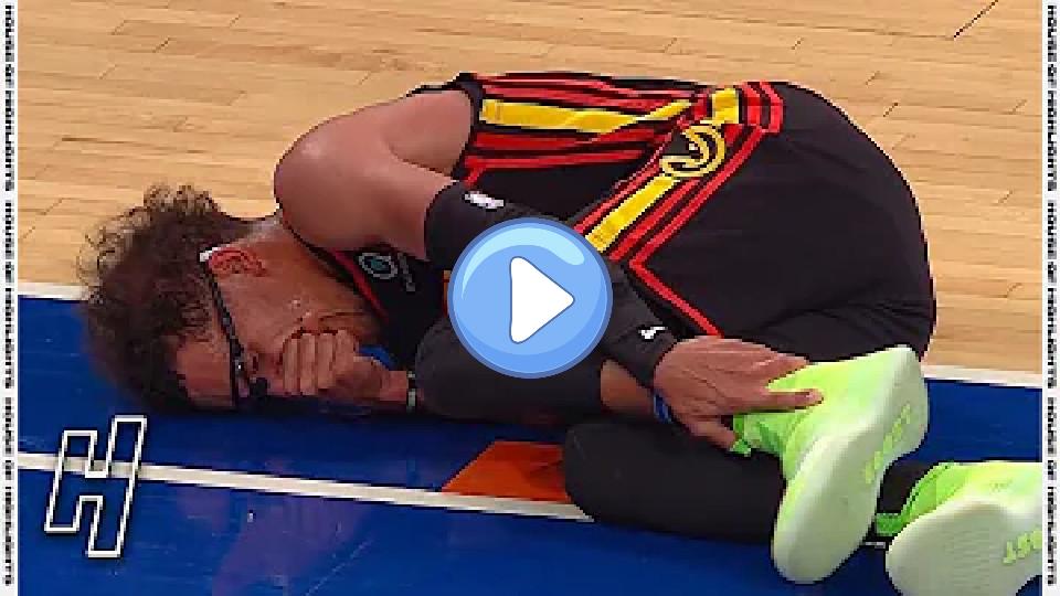 Video thumb: Trae Young Leg Injury, Leaves the Game - Hawks vs. Knicks | April 21, 2021 | 2020-21 NBA Season