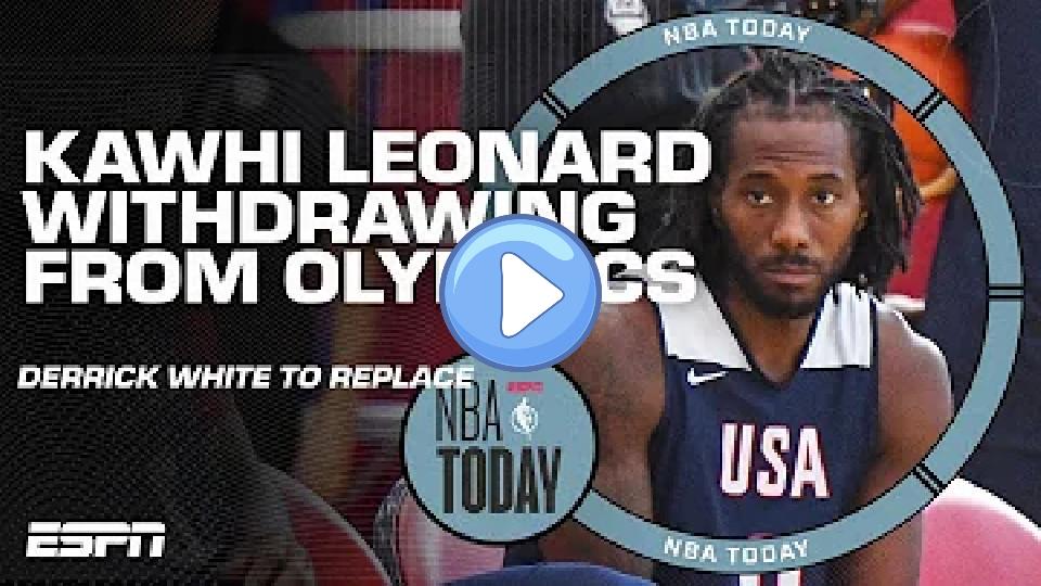 Video thumb: Kawhi Leonard withdraws from Team USA 🚨 'Disappointing, but not surprised' - Zach Lowe | NBA Today