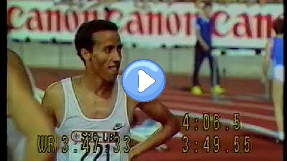 Video thumb: Said Aouita - 1 Mile Weltklasse Zurich GP 1984 & 1985