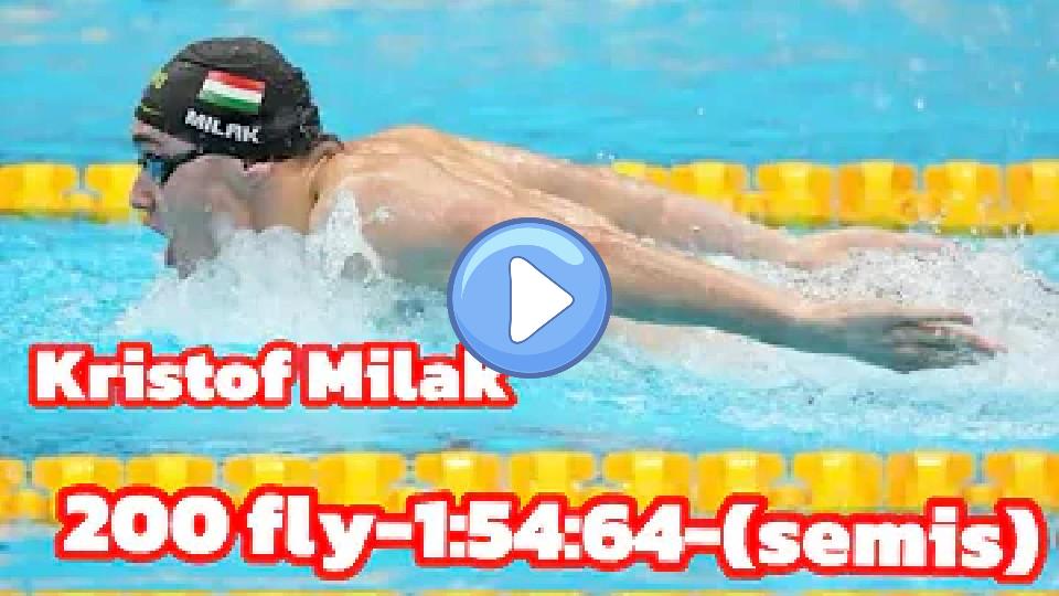 Play video: Kristof Milak 1:54.64 in the 200m fly (semis) 🔥🔥 Video thumb: Kristof Milak 1:54.64 in the 200m fly (semis) 🔥🔥