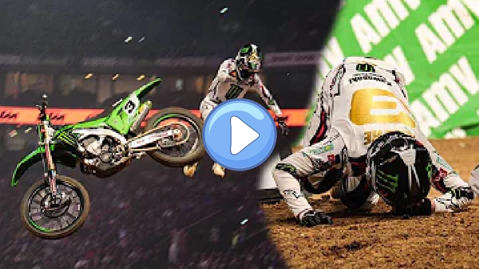 Video thumb: Romain Febvre's Horrible Crash at Supercross Paris 2021