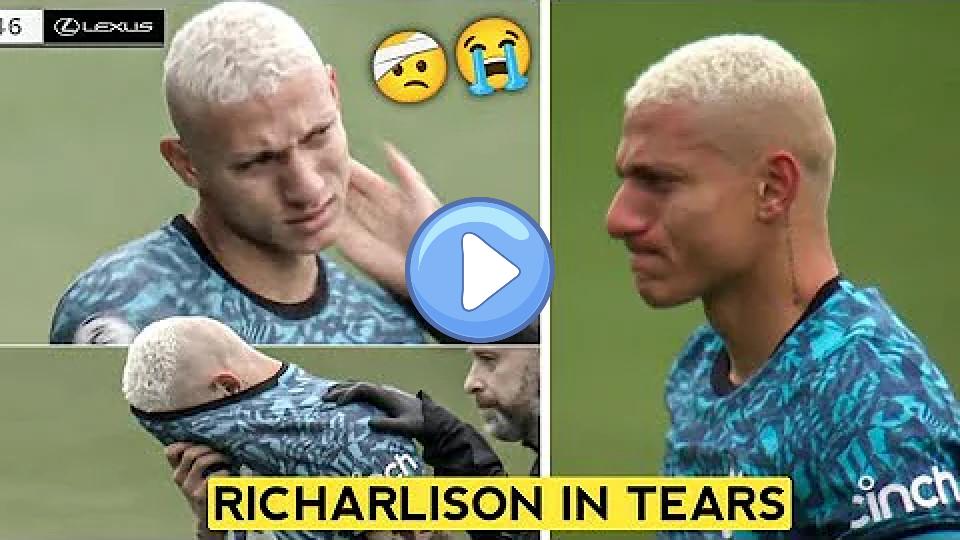 Video thumb: Richarlison's injury against Southampton: leaves the pitch in tears after 4 minutes.