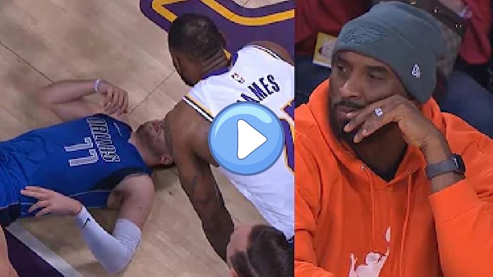 Video thumb: Luka Doncic takes a frightening fall but appears to be okay | Lakers vs Mavs