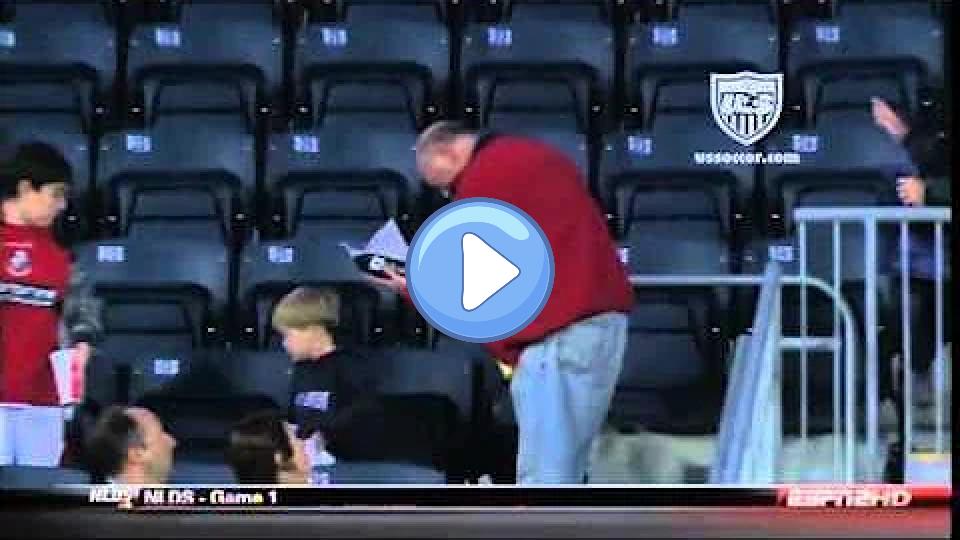 Video thumb: Abby Wambach Hits Man Carrying Hot Dog