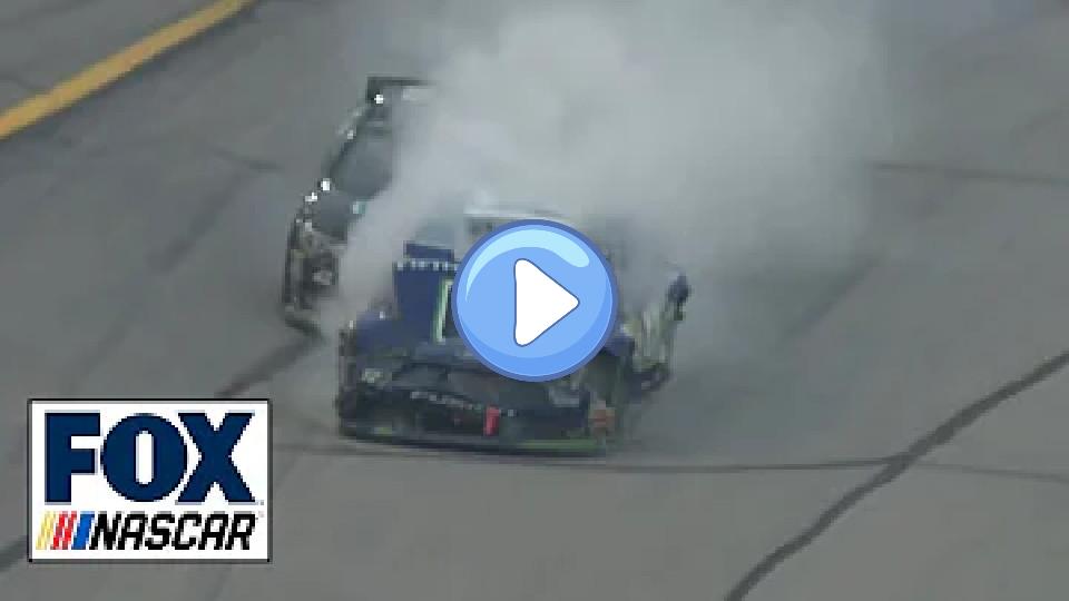 Video thumb: Greg Biffle Starts Big Wreck Late - Atlanta - 2015 NASCAR Sprint Cup