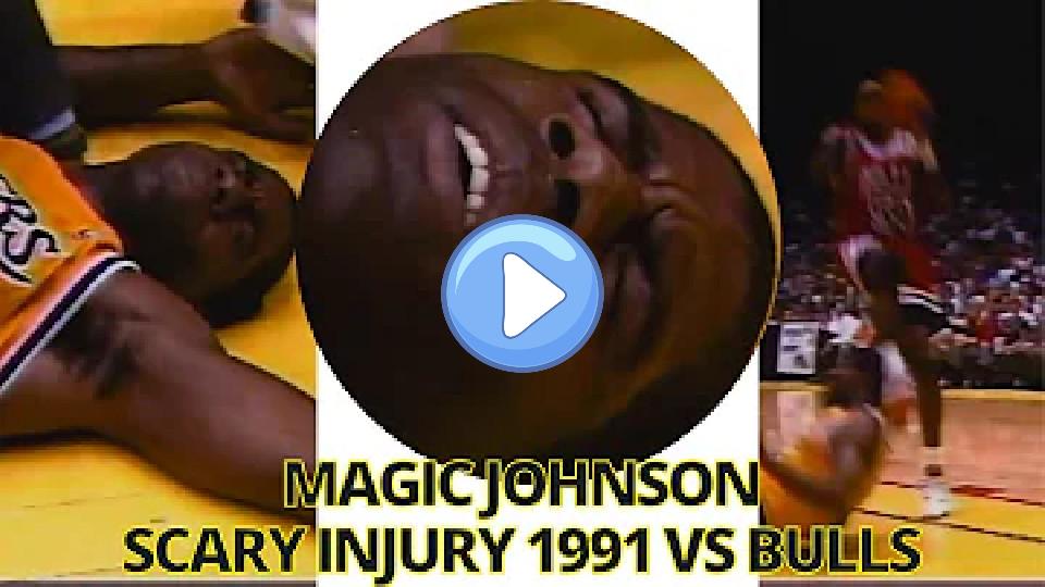 Video thumb: Magic Johnson's Scary Injury 1991 - Chicago Bulls vs. LA Lakers