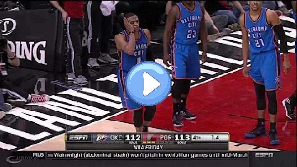 Play video: Russell Westbrook Hit in the Face Video thumb: Russell Westbrook Hit in the Face