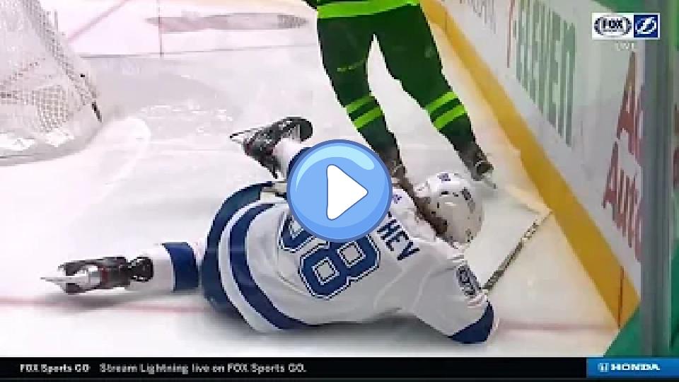 Video thumb: Andrei Vasilevskiy's Clearing Attempt Hits Mikhail Sergachev in the Face