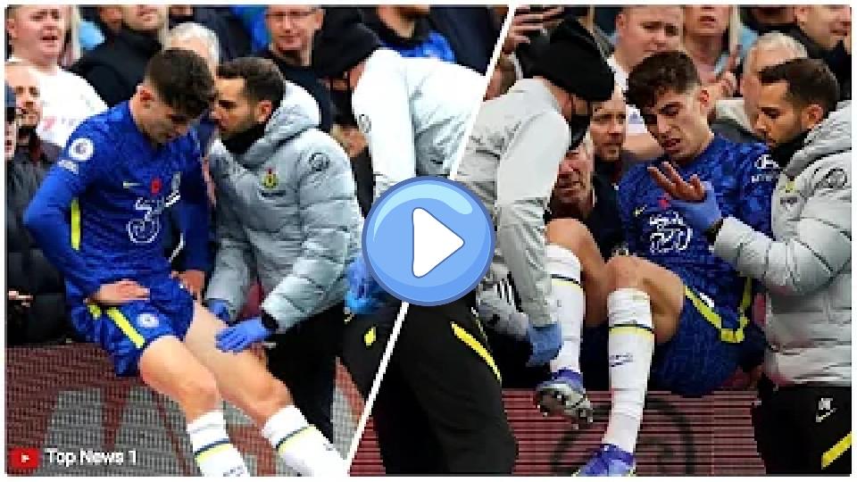 Play video: Kai Havertz crashed into the stands before scoring a goal for Chelsea against Burnley. Video thumb: Kai Havertz crashed into the stands before scoring a goal for Chelsea against Burnley.