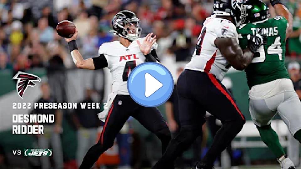 Play video: Top Throws by Desmond Ridder | Preseason Week 2 Video thumb: Top Throws by Desmond Ridder | Preseason Week 2