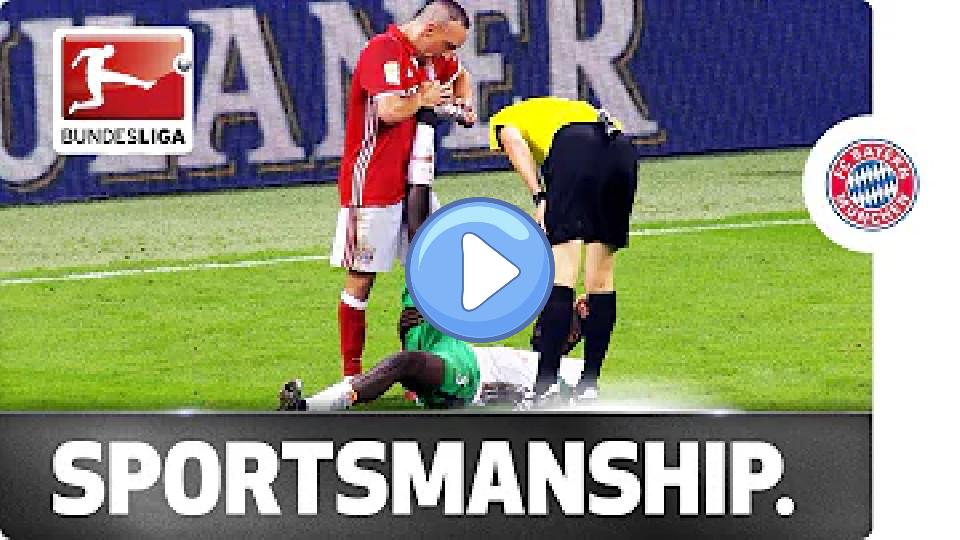 Video thumb: Fair-Play Franck: Ribery Turns Physio for Injured Opponent