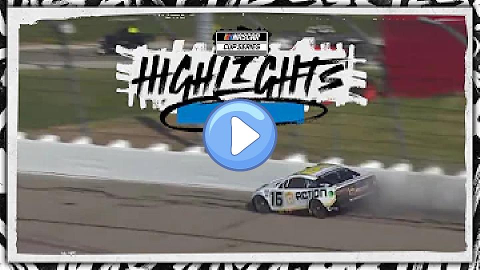 Video thumb: AJ Allmendinger suffers tire failure, hits the outside wall | NASCAR