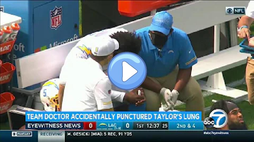 Video thumb: Tyrod Taylor injury: Chargers' quarterback's lung punctured by team doctor before kickoff