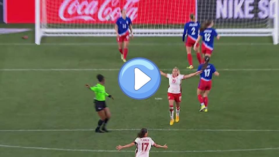 Video thumb: Adriana Leon Goal | Canada vs. USWNT | 2024 SheBelieves Cup Final | April 9, 2024