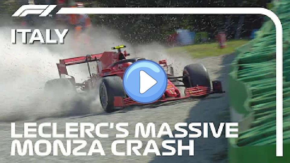 Video thumb: Charles Leclerc's High-Speed Crash at Monza | 2020 Italian Grand Prix