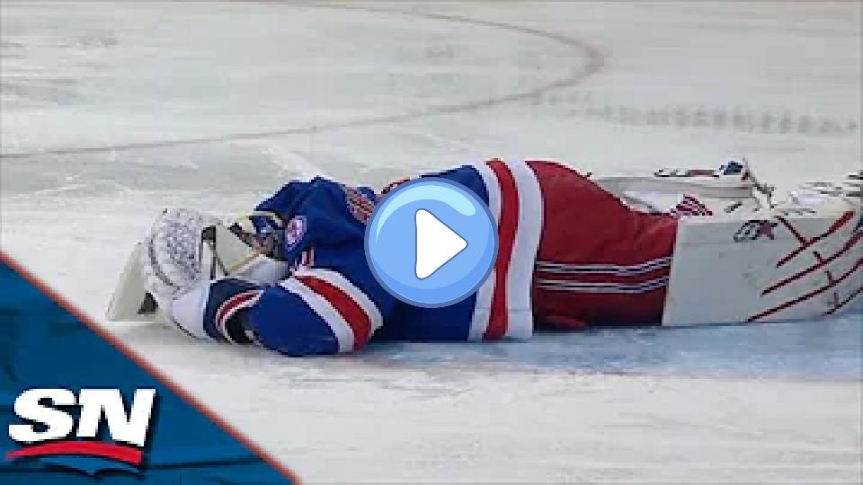 Video thumb: Igor Shesterkin Forced to Leave Game with Apparent Lower-Body Injury