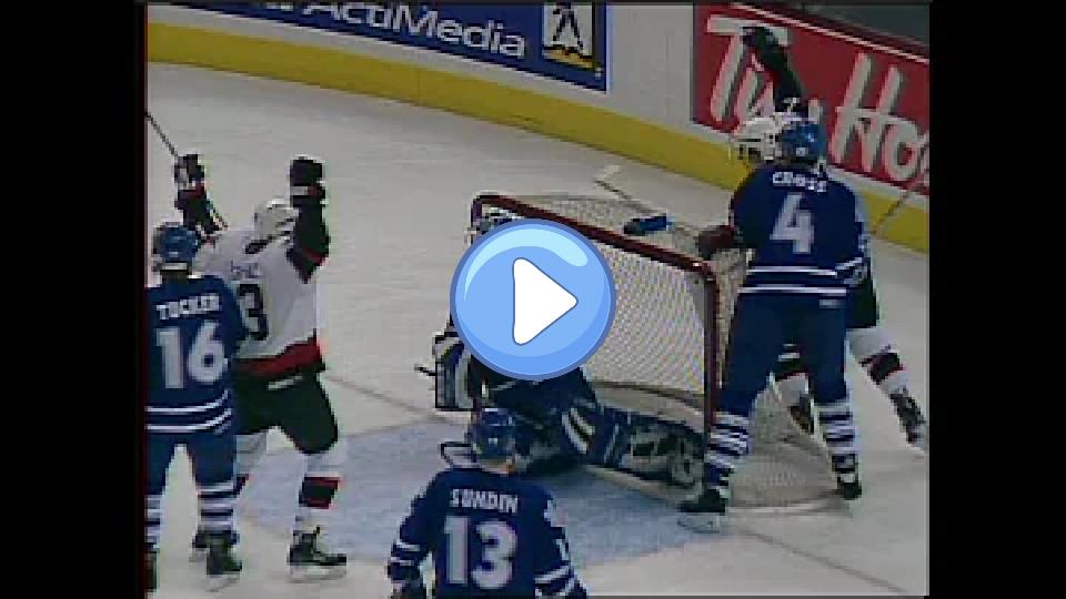 Video thumb: Curtis Joseph knocks out referee in a fit of rage