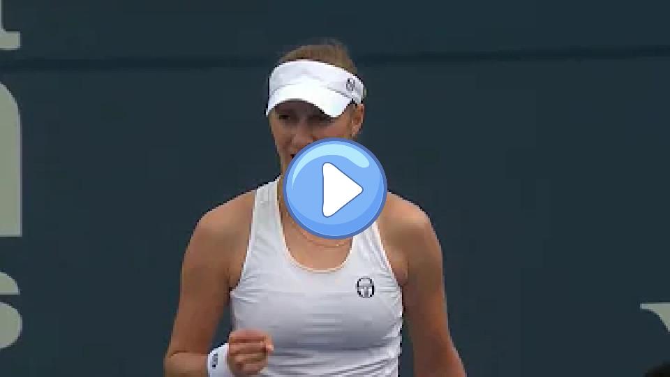 Video thumb: Ekaterina Makarova Defeats Karolina Pliskova in the 2018 US Open Series Connecticut Open Round 1