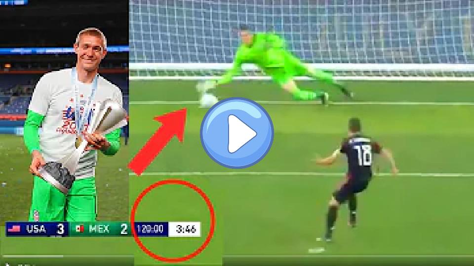 Video thumb: America’s New Hero: Last-Second Penalty Save by Backup Goalkeeper Ethan Horvath in Final vs Mexico