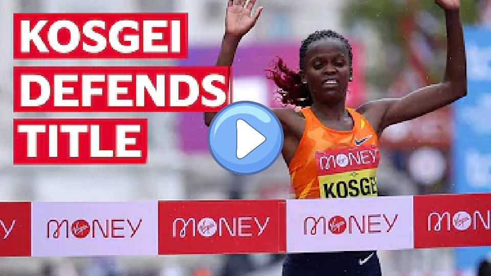 Play video: Brigid Kosgei defends her London Marathon title as Ruth Chepngetich falls behind in the women's elite race. Video thumb: Brigid Kosgei defends her London Marathon title as Ruth Chepngetich falls behind in the women's elite race.