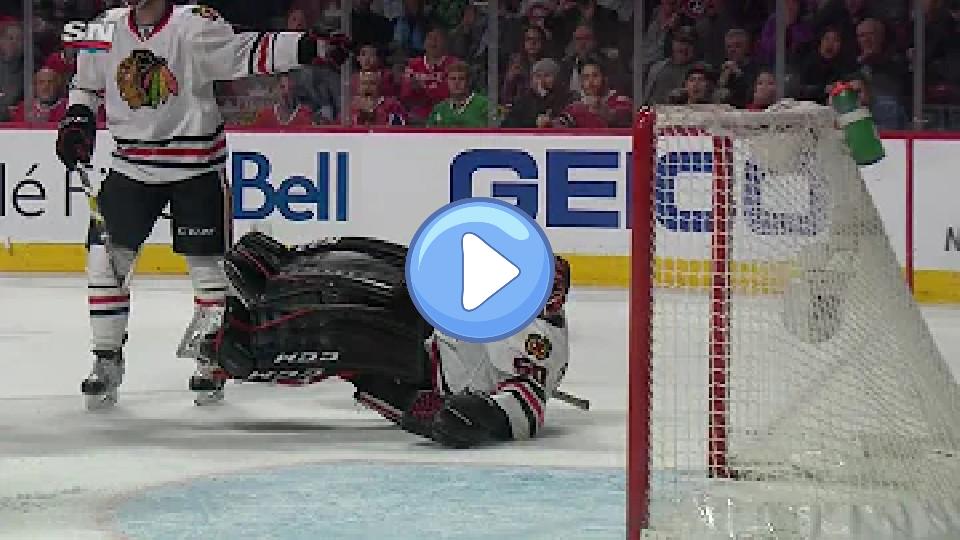 Video thumb: Crawford takes Weber's one-timer right off the head