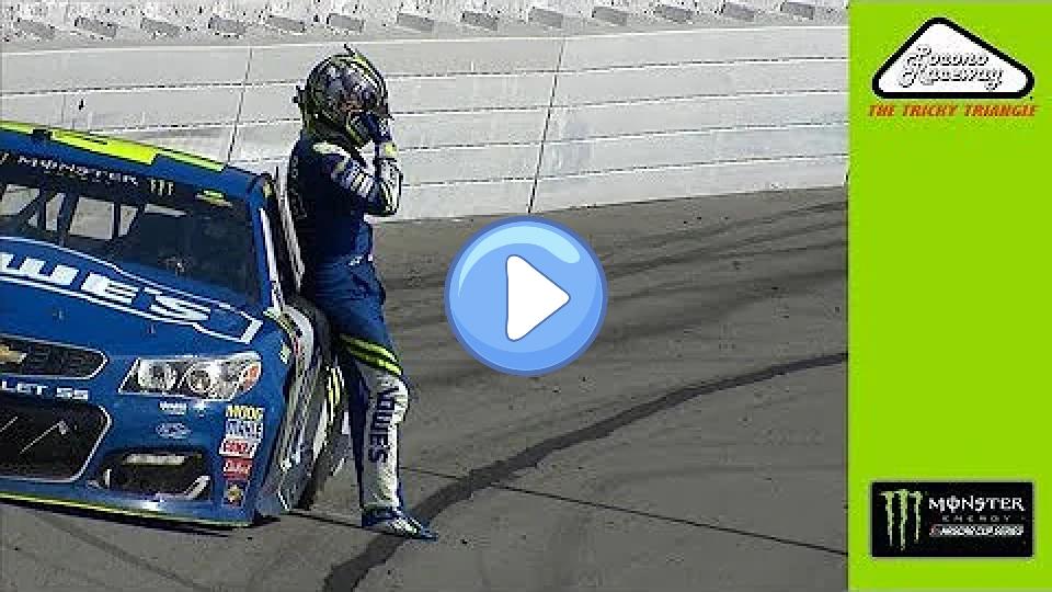 Play video: Jimmie Johnson reacts to major collision at Pocono Video thumb: Jimmie Johnson reacts to major collision at Pocono