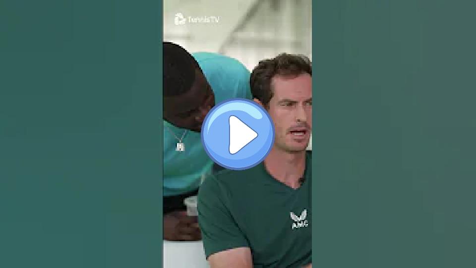 Play video: Frances Tiafoe Hilariously Crashes Andy Murray Interview 🤣 Video thumb: Frances Tiafoe Hilariously Crashes Andy Murray Interview 🤣