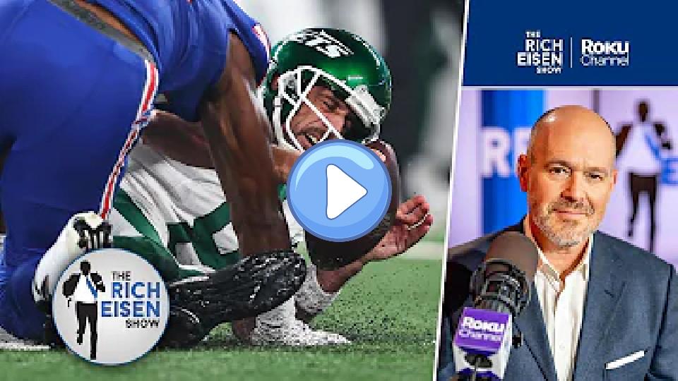 Play video: Jets Fan Rich Eisen Compares Aaron Rodgers' Achilles Injury to a Horror Movie | The Rich Eisen Show Video thumb: Jets Fan Rich Eisen Compares Aaron Rodgers' Achilles Injury to a Horror Movie | The Rich Eisen Show