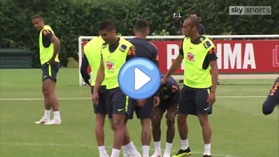 Video thumb: Manchester United's newest recruit, Fred, suffers an ankle injury during training with Brazil.