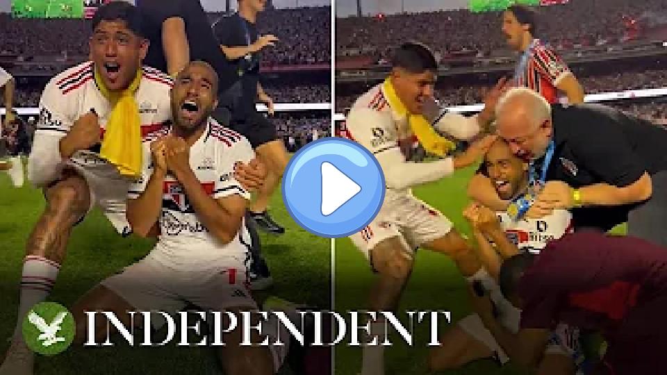 Video thumb: Lucas Moura in tears as he wins trophy with his boyhood club months after leaving Spurs