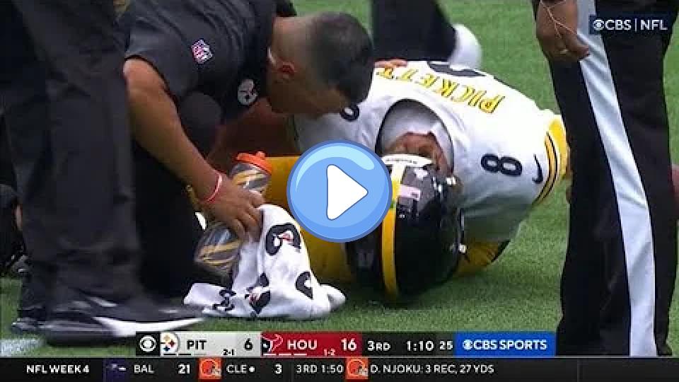 Video thumb: Kenny Pickett Suffers Serious Knee Injury vs. Texans