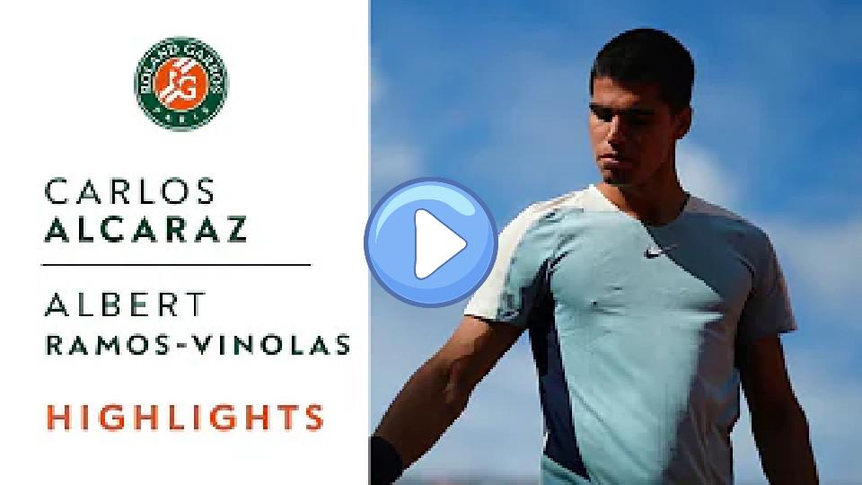 Video thumb: Carlos Alcaraz vs. Albert Ramos-Vinolas - Round 2 Highlights | Roland-Garros 2022