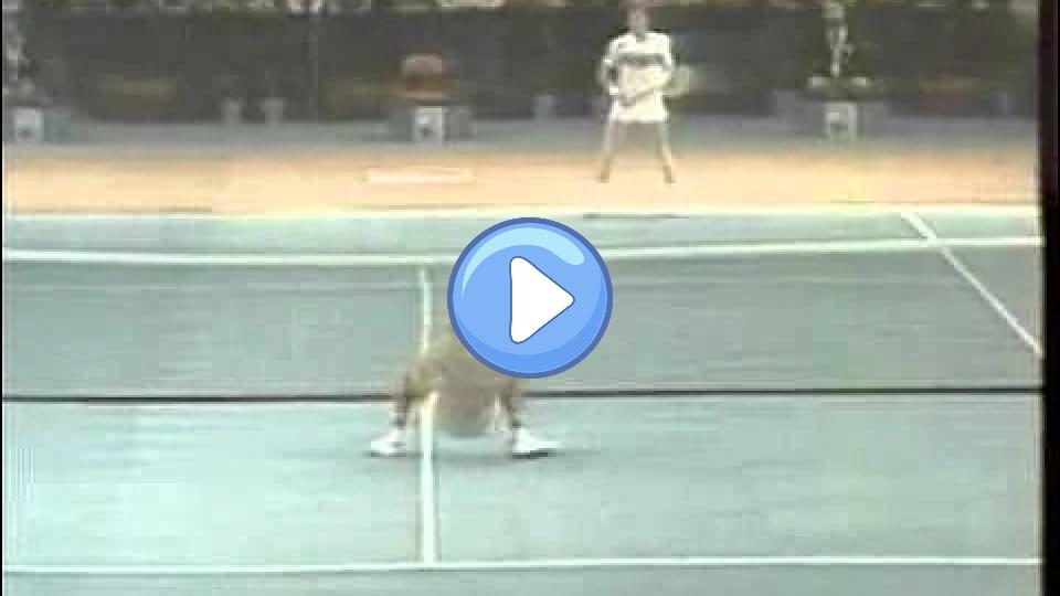 Video thumb: Ivan Lendl's bullet forehand knocks out opponent.