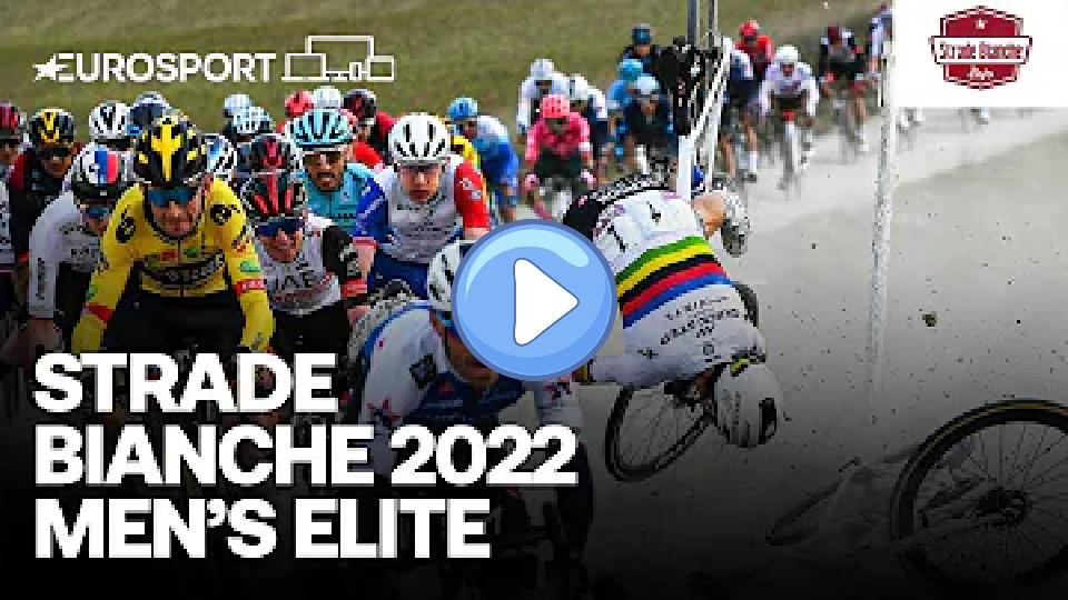 Video thumb: Shocking Moment as Wind Sweeps Through Riders and Alaphilippe Crashes at Strade Bianche | Eurosport