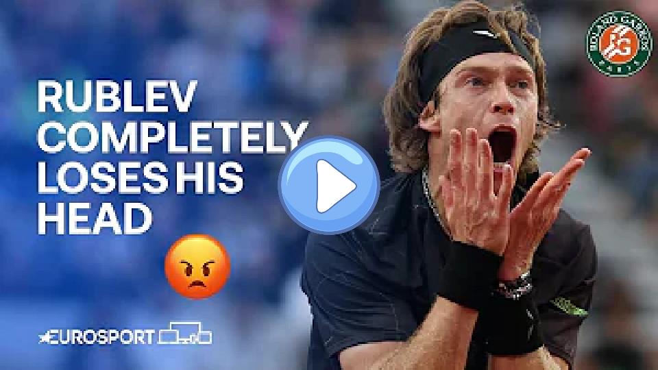 Video thumb: Rublev is FUMING during an epic close game 😤 | French Open 2024 🇫🇷