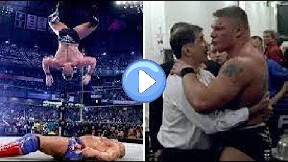 Video thumb: Brock Lesnar is very injured backstage.