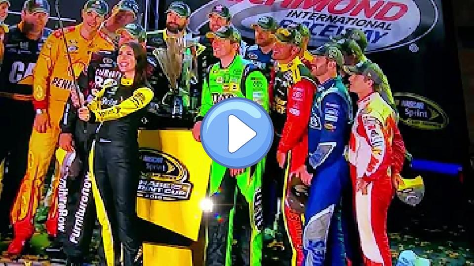 Video thumb: Kyle Busch hits Clint Bowyer in the groin.