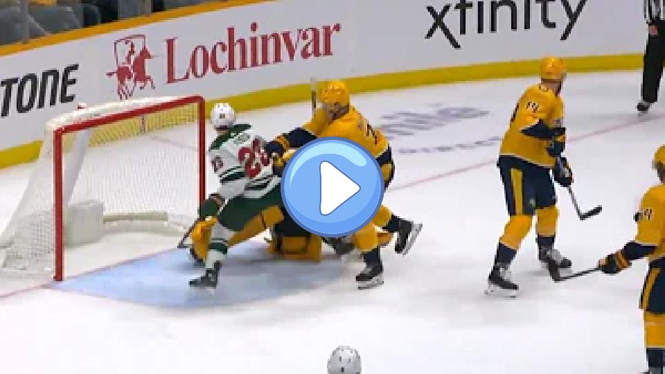 Video thumb: Scrum Ensues After Marco Rossi Makes Contact With Juuse Saros.