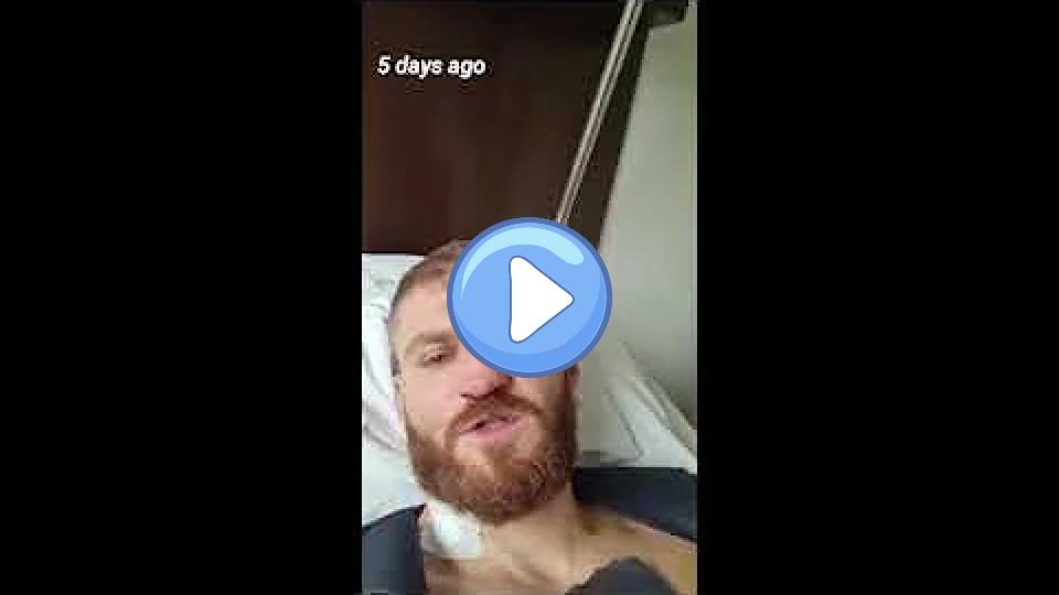 Play video: Jan Blachowicz discusses his injury. Video thumb: Jan Blachowicz discusses his injury.