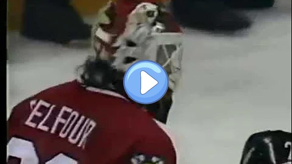 Video thumb: Ed Belfour Loses Composure After Controversial Goal (April 25, 1993)