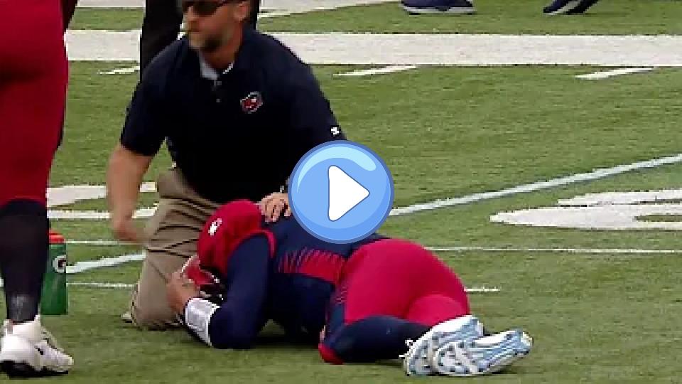 Video thumb: Johnny Manziel Head Injury | AAF Week 8