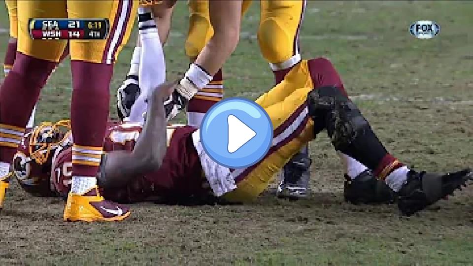 Video thumb: Robert Griffin III Injury (ACL and LCL Tear) | 2013 NFL Wild Card Game | Seahawks vs. Redskins