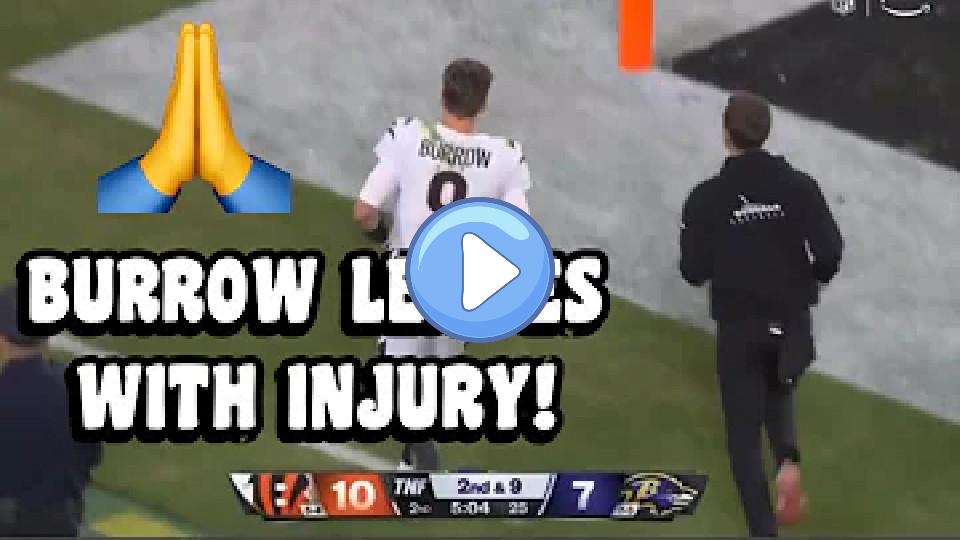Video thumb: Joe Burrow Leaves Game with Injury vs. Ravens 🙏😰 Bengals vs. Ravens 2023 Highlights