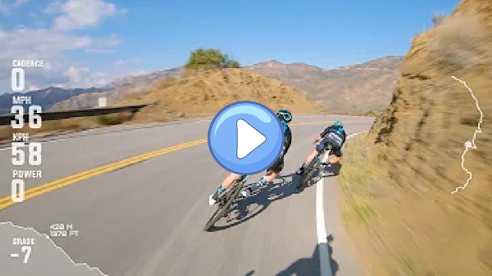 Video thumb: Romain Bardet & Kevin Vermaerke riding through canyons in California