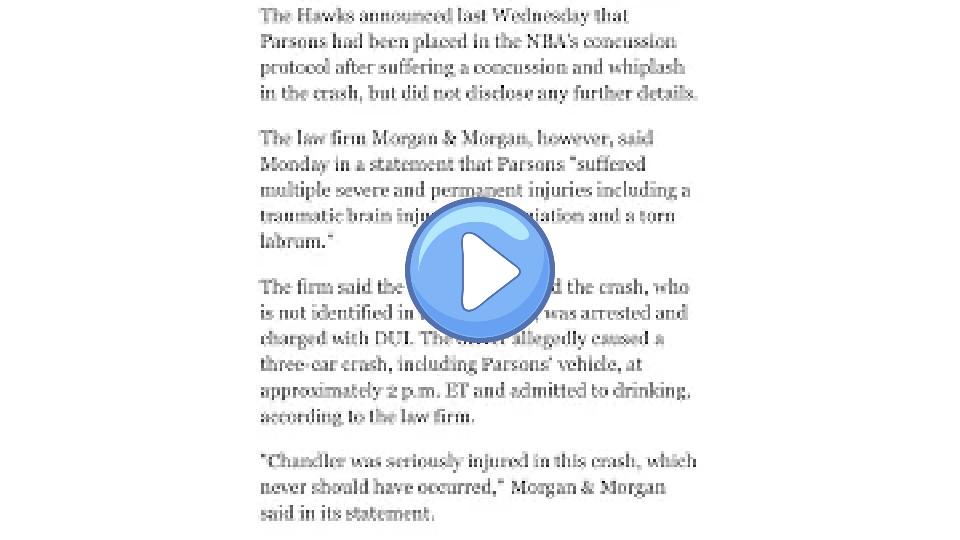Video thumb: Chandler Parsons Potentially Facing Career-Ending Injury 🙏🏾