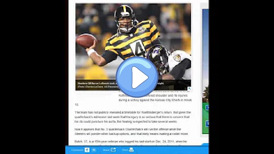 Video thumb: Byron Leftwich's broken ribs leave the Steelers scrambling