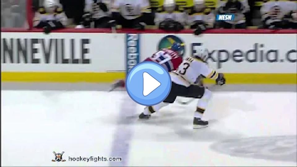 Play video: Zdeno Chara hits Max Pacioretty on March 8, 2011. Video thumb: Zdeno Chara hits Max Pacioretty on March 8, 2011.
