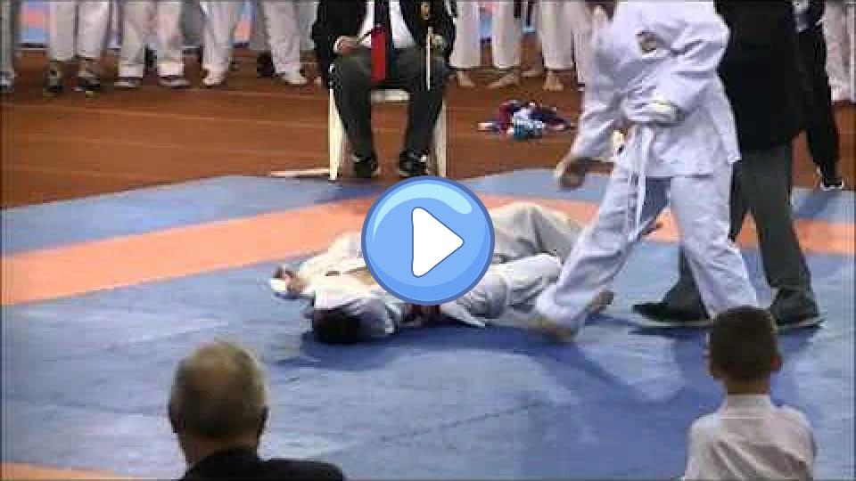 Play video: Karate injury—it looks painful. Video thumb: Karate injury—it looks painful.