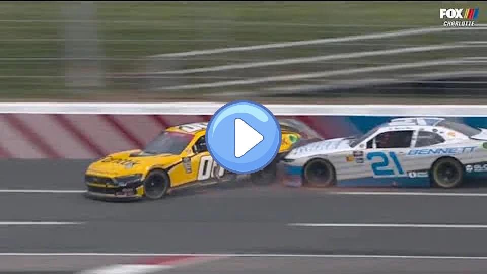 Video thumb: Austin Hill and Cole Custer Crash - 2024 BetMGM 300 NASCAR Xfinity Series at Charlotte