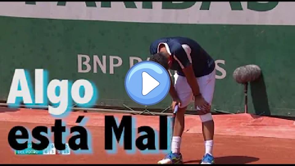 Video thumb: Nicolás Almagro Injury and Strong Cry on the Court against Del Potro at Roland Garros 2017